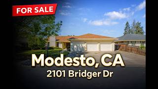Modesto CA Home For Sale 🏡 | 2101 Bridger Dr | 3-Car Garage + Spacious Lot!