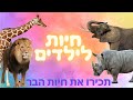 חיות בר לילדים 🐯 טיול בגן חיות, ספארי ובגונג'ל 🦍 תכירו את החיות 🐻 קולות של חיות