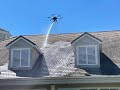 Roof cleaning time lapse  lucid c1 cleaning drone