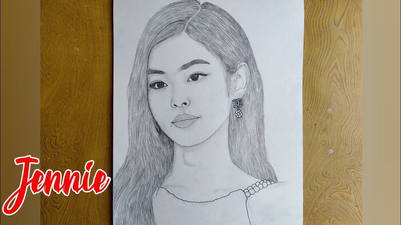 Drawing-Jennie|Blackpink|How to draw blackpink jennie|Jennie Kim Sketch ...