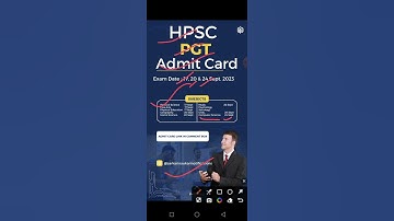 HPSC PGT ADMIT CARD | PGT Exam Admit Card Download | #hpscexam #hpscadmitcard #pgtadmitcard