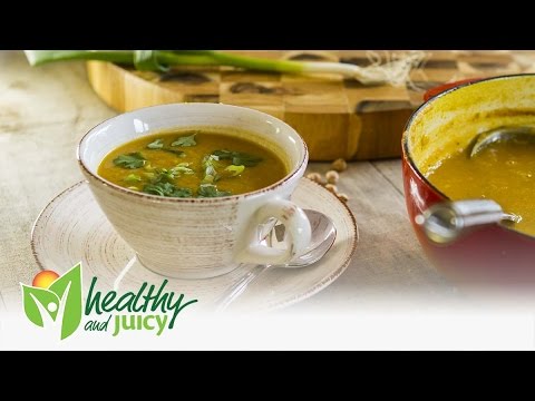Moroccan soup recipe with sweet potato and chickpeas