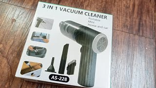 Rechargeable 3 in 1 Vacuum Cleaner | Best Vacuum Cleaner For Home & Car | Best Price Vacuum Cleaner.