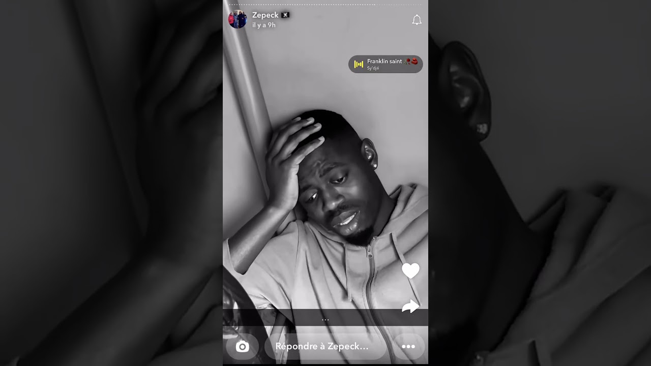 Story Snapchat de Zepeck après PSG - Dortmund en demi de LDC - 2024