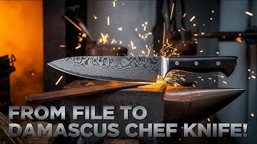 Forging a Damascus Chef Knife from Old File