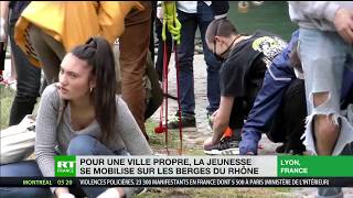 Pour une ville propre, la jeunesse lyonnaise se mobilise sur les berges du Rhône