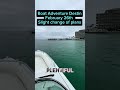 Crab Island boat day in February hits different 🛥️🌊 58° water, 64° air, dolphins surfing our wake