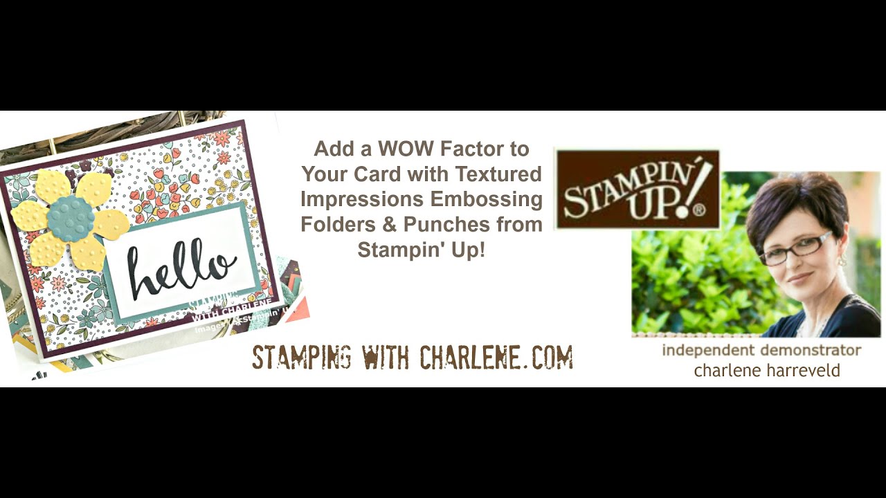 textured impressions embossing folders stampin up - YouTube