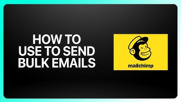 How To Use Mailchimp To Send Bulk Emails Tutorial