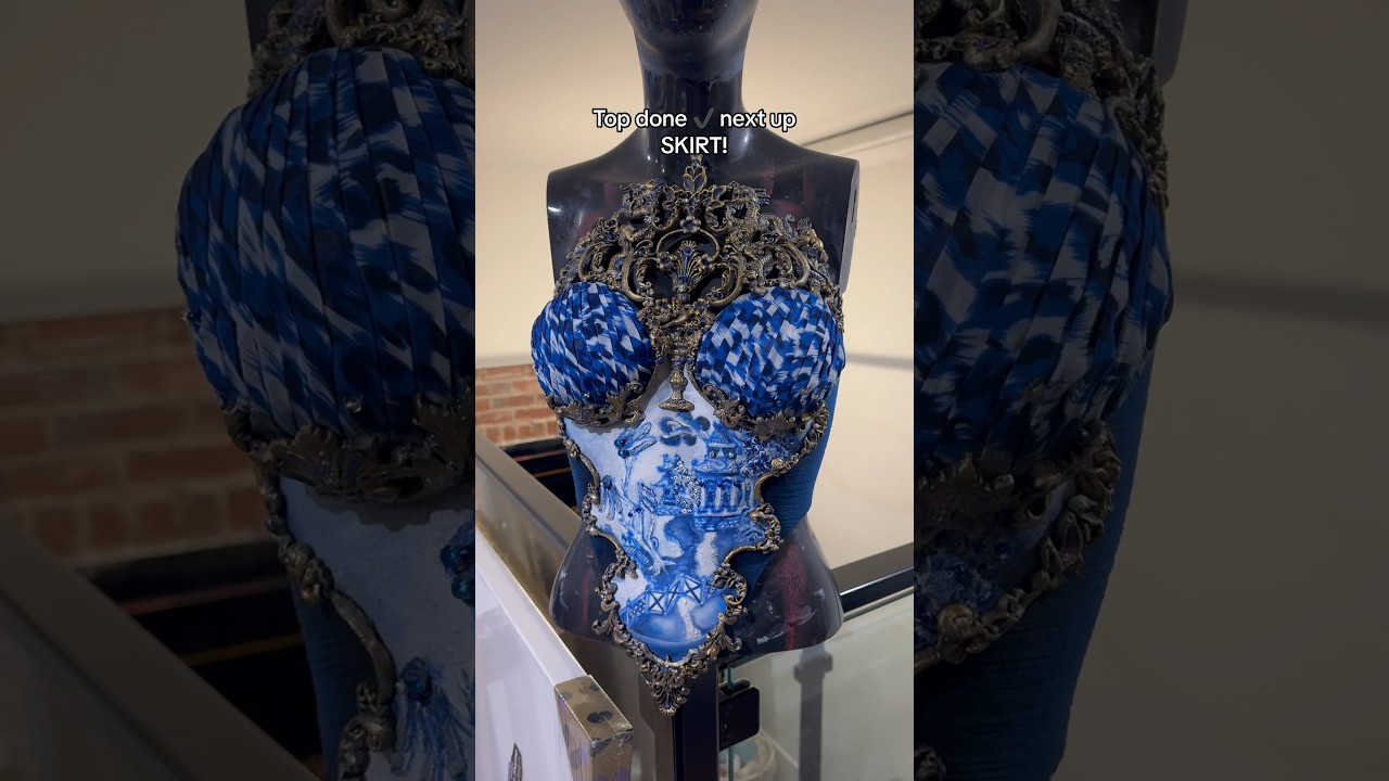 CUTTING UP MY PROM DRESS TO MAKE ART 🫢 #promdress #upcycling #thriftflip #costume #designer #art