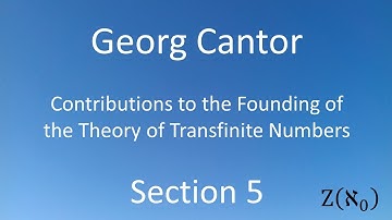 Georg Cantor - Contributions to the Founding of the Theory of Transfinite Numbers - Section 5