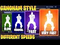 FORTNITE GANGNAM STYLE EMOTE AT DIFFERENT SPEEDS! (SLOW, NORMAL, FAST, VERY FAST...)