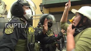 Peru: Tear gas, clashes as Fujimori supporters descend on government palace