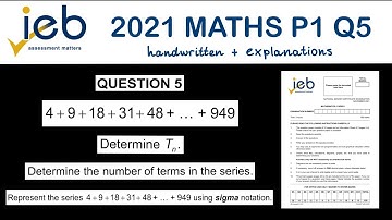 IEB Gr12 Maths Past Exam 1 Question 5 2021