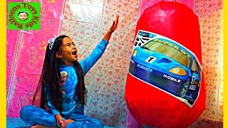 Giant Car Egg Surprise Toys Videos Opening Part1 Worlds Biggest Maisto Car Ever Kids Balloons Toys