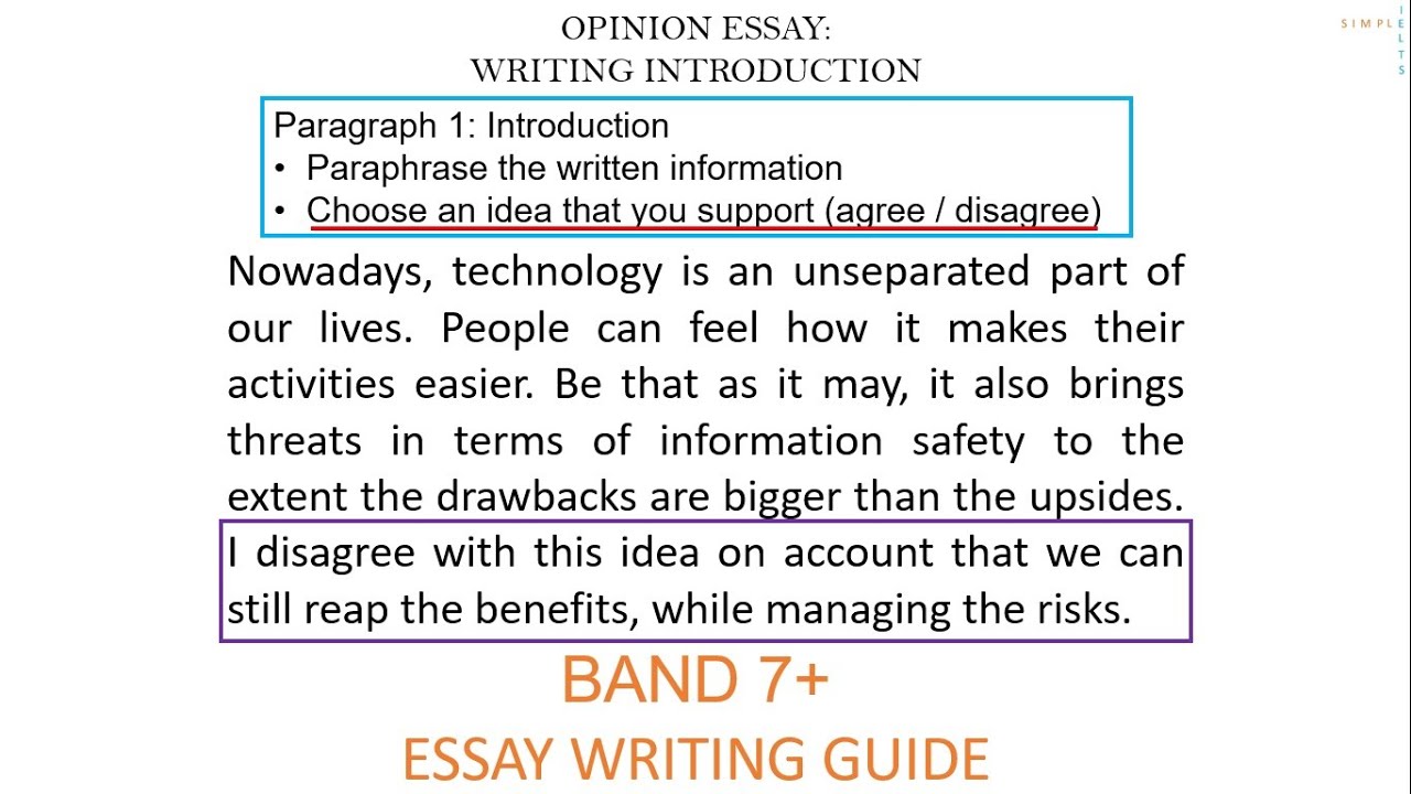 IELTS Writing Task 2 - Agree or Disagree / Opinion Essay (English ...