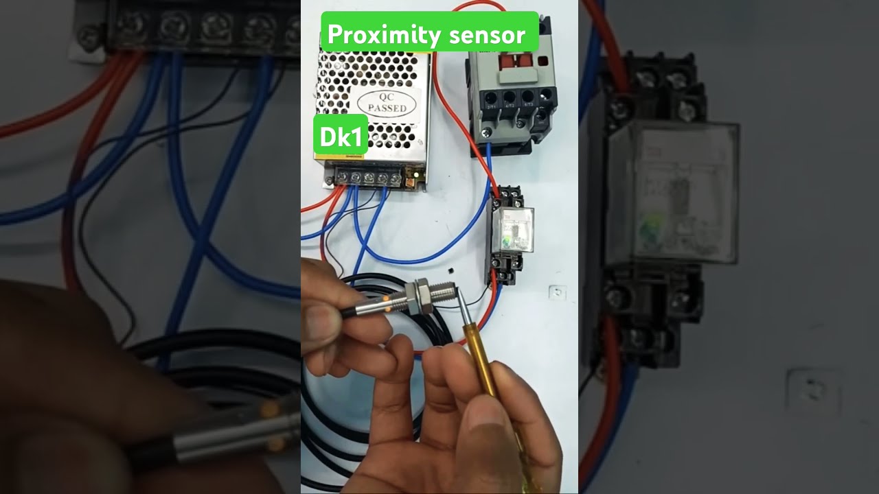 Proximity Sensor With 24v DC Relay And 220v AC Contactor