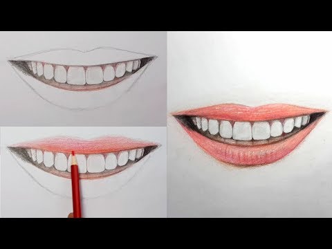 Kuru Boya Dudak Ve Dişler Nasıl Çizilir ?