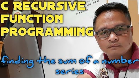 C Function Programming - finding the sum of a number series using recursion