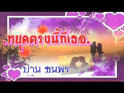 หยุดตรงนี้ที่เธอ - ปาน ธนพร
