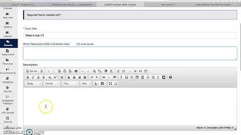 How to create a forum post in Sakai