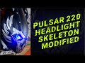 Pulsar 220 headlight stickers  modified