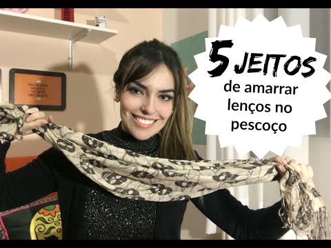 Vídeo: Como amarrar um lenço de pescoço: 9 etapas (com fotos)