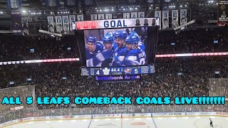 ALL 5 LEAFS GOALS IN THE COMEBACK Vs Blue Jackets INSANE!!!! MUST SEE