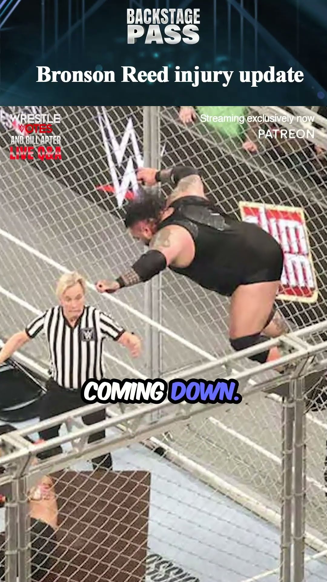 Bronson Reed did suffer an injury! #wwe #bronsonreed #wweraw #survivorseries #shorts