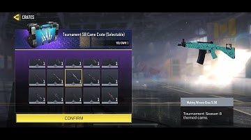 Opening the new tournament camo crates in codm
