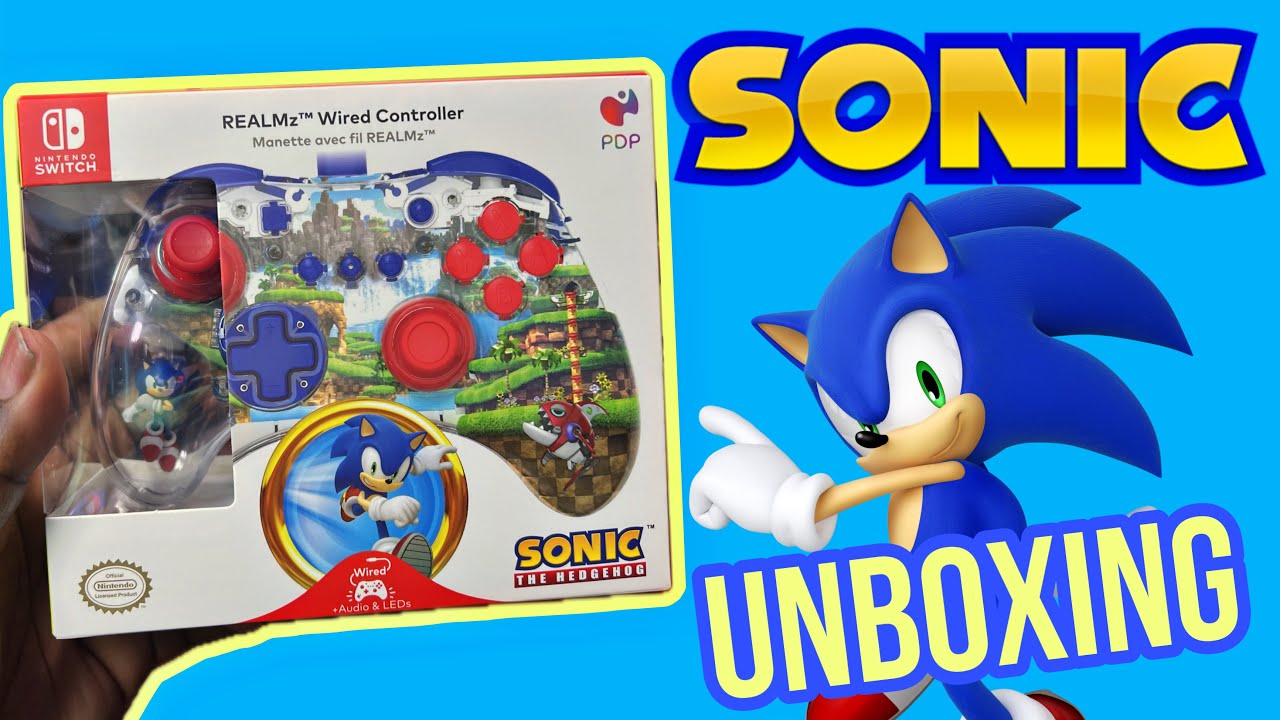 SONIC GREEN HILL ZONE REALMZ™ WIRED CONTROLLER By PDP UNBOXING