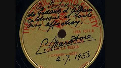 Lucien Muratore   Carmen   Air de la Fleur   Historic Record Society    HRS 1071