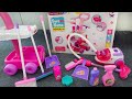 7 Minutes Satisfying with Unboxing Super Cute Sweet Home Magical Play Set | Pink Cleaning Cart ASMR