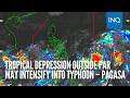 Tropical depression outside PAR may intensify into typhoon – Pagasa