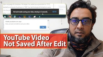 We had trouble saving your video, retrying in 5 seconds || YouTube video is not saved after edit ✅