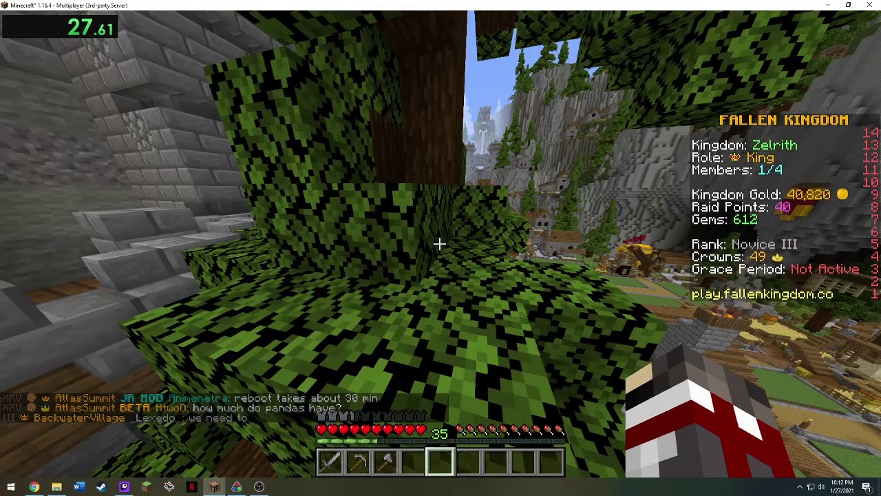1 10 14 Minecraft Fallen Kingdom Flag Parkour Youtube
