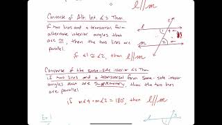 Geometry 3-2 Proving Lines Parallel