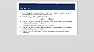 Gen. Chem. II - Free Energy and Keq