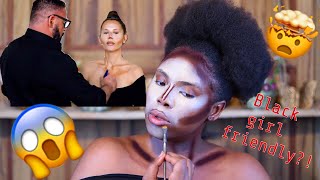 BLACK GIRL Tries Following a Scott Barnes & Tati Makeup Tutorial is it DARK SKIN friendly?