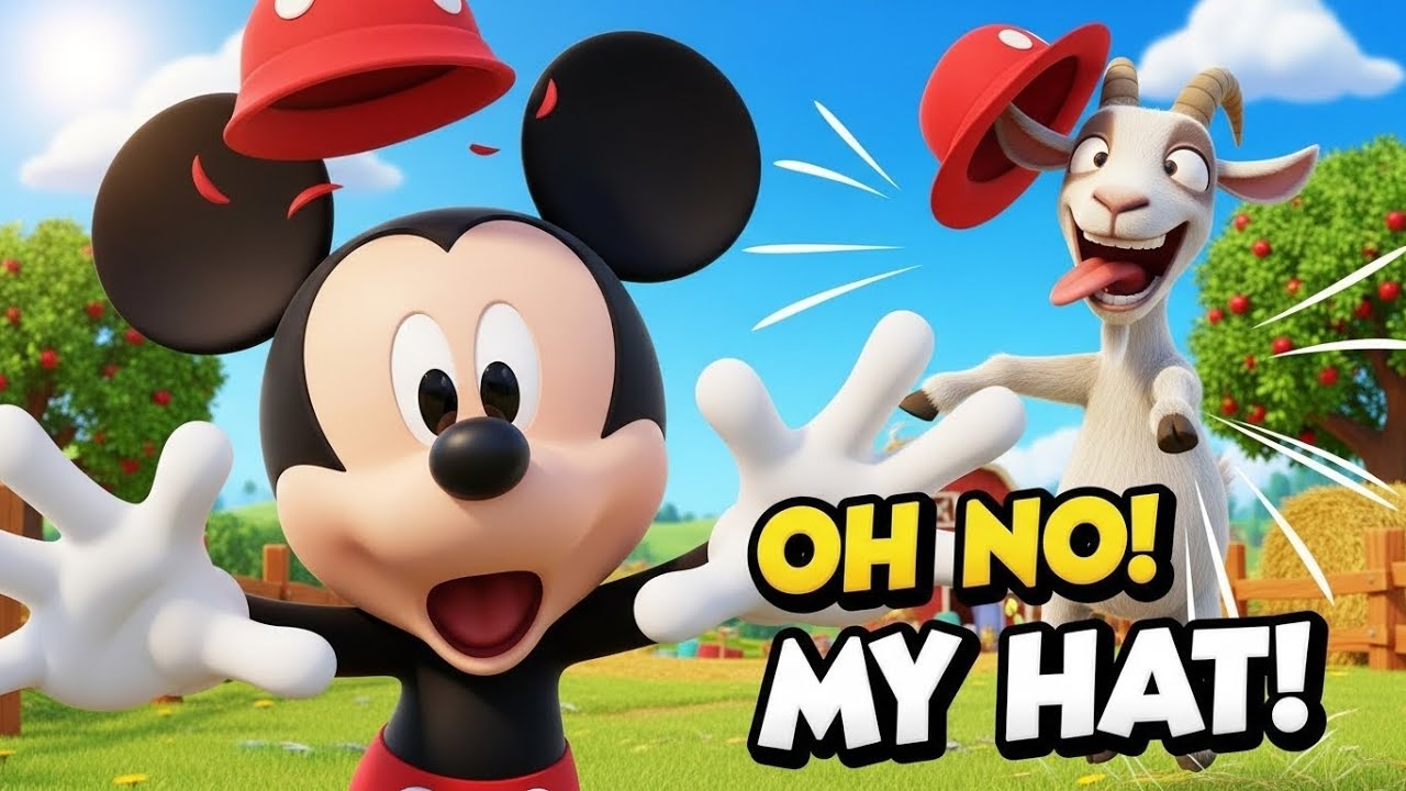 Mickey Mouse and the Funny Goat 🐭🐐 | Hat Stealing Adventure | 3D Cartoon