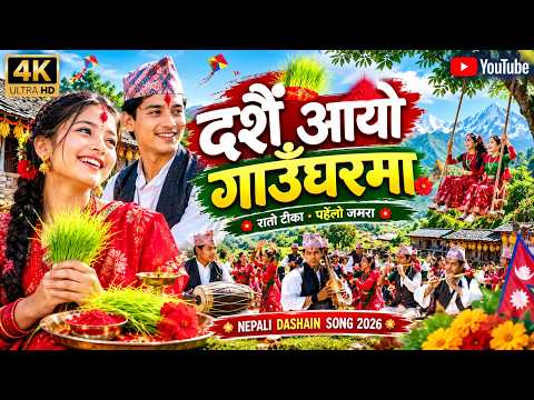 रातो टीका जमरा 🌺 दशैं आयो गाउँघरमा | Nepali Dashain Song 2026 | Dashain Special Lok Geet
