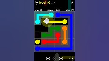 Flow Free Regular Pack 6x6 Level 16 Walkthrough