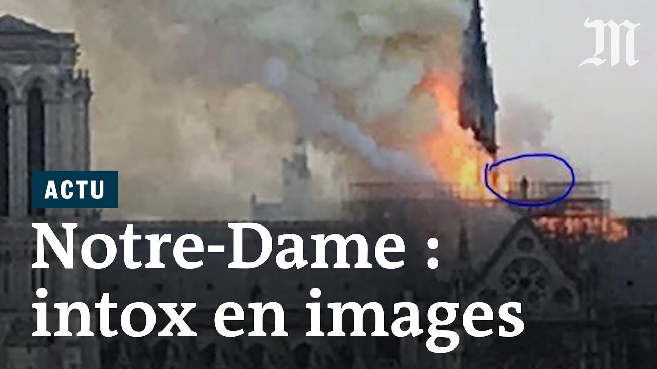 Notre-Dame de Paris : deux images intrigantes pendant l'incendie - YouTube