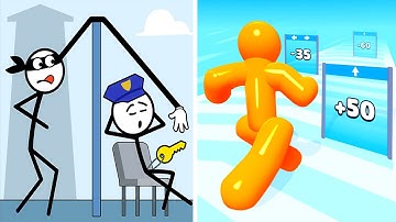 Thief Puzzle vs Tall Man Run 🧠📏🕵️ Max Levels Gameplay Walkthrough (Android/iOS) ERF25