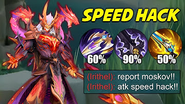 GLOBAL MOSKOV WTF ATTACK SPEED BUILD!! 200% SPEED HACK!?😱 (must try) - MLBB