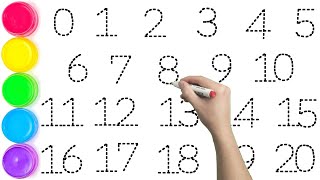 1234567890 | How to Read \& Write Numbers 1234 for Kids | Coloring Page | Coloring Numbers 1 to 10.