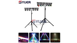 YUER™ 14x3W +12x4W RGBW +5x10W Gold Strobe Mini 6 Head Moving Head Rack Light With RG Laser Beam