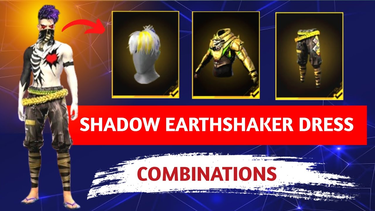 SHADOW EARTHSHAKER DRESS COMBINATION 🤩 NO TOP UP COMBINATION 🤑 || VENOM 99 💥 || 