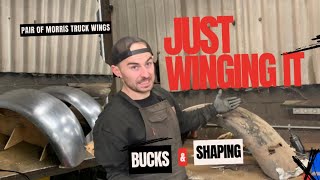 : making a pair of vintage morris truck wings from scratch