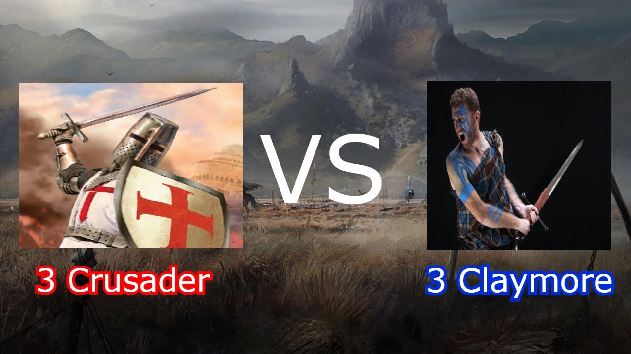 3 Crusader Vs 3 Claymore  [ROBLOX WARLORDS]